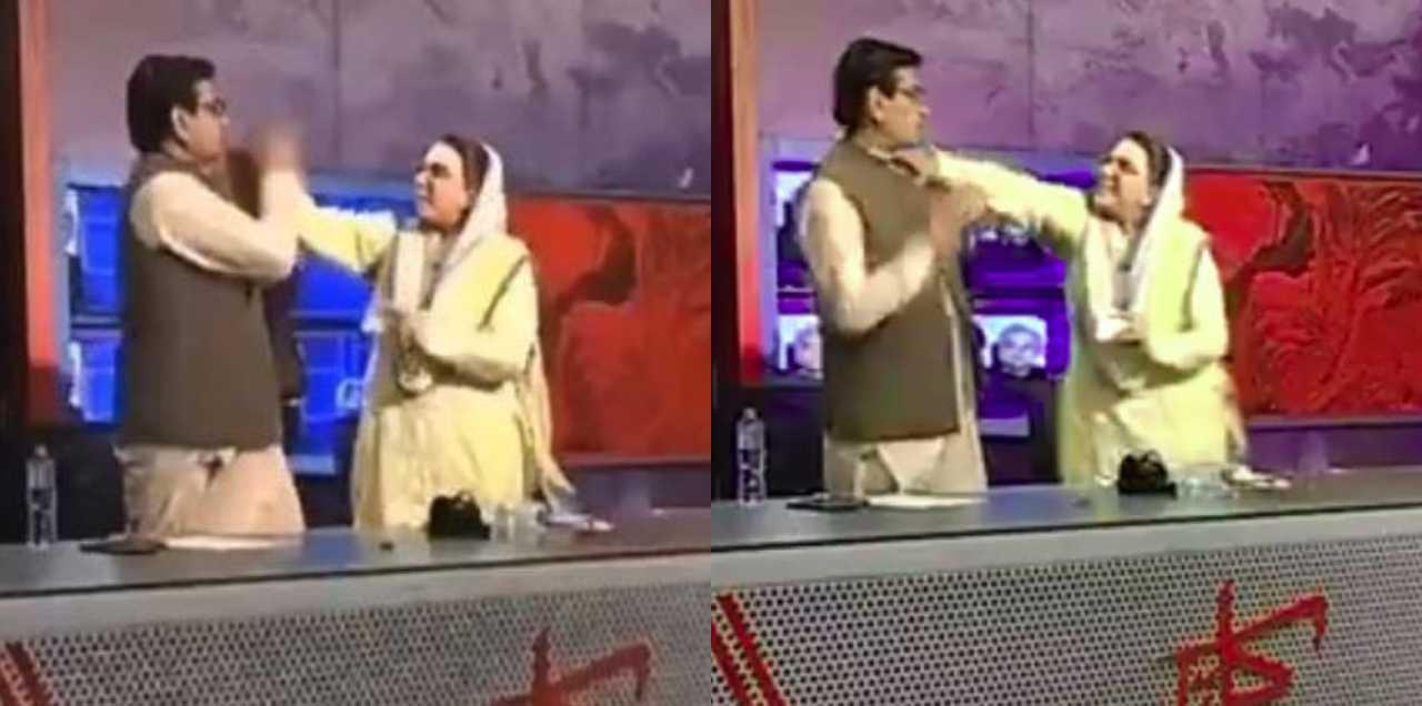 WATCH: Firdous Ashiq Awan Slaps PPP MNA During An Ugly Talk Show ‘Fight’