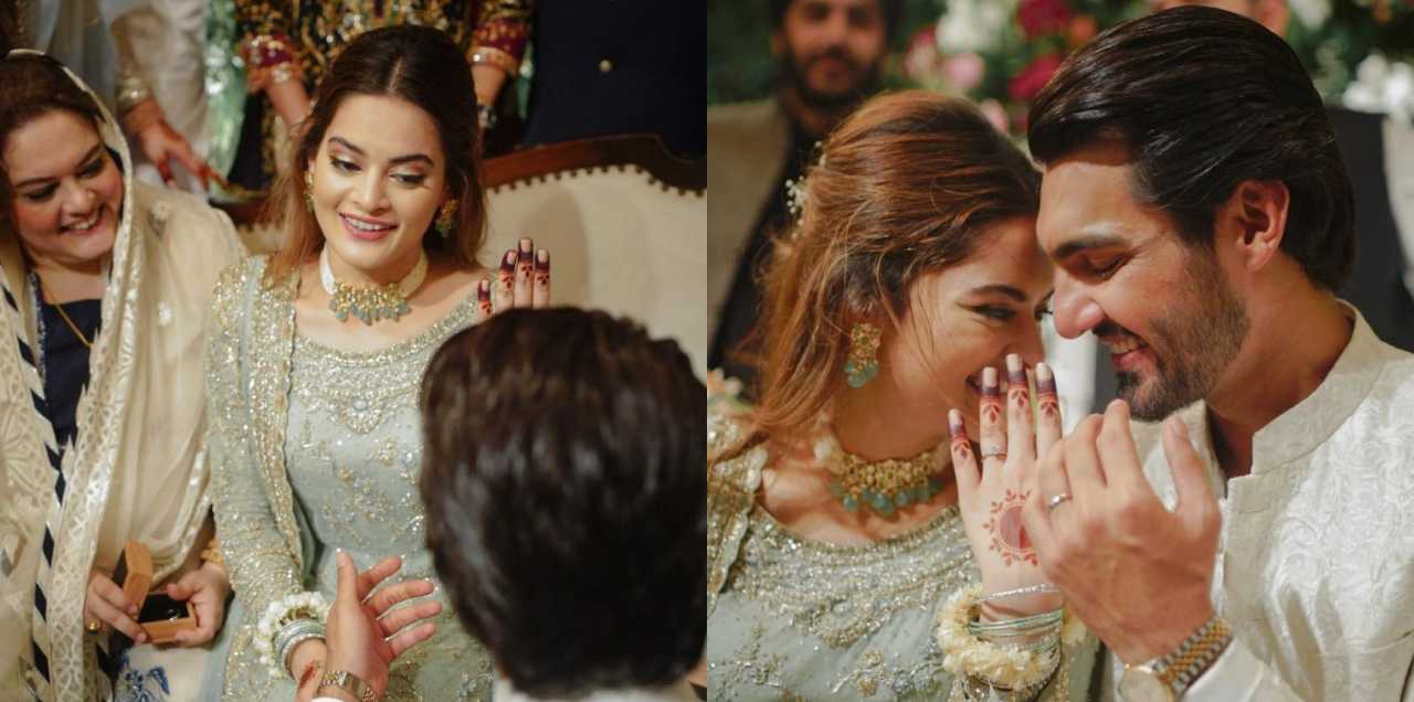 Unseen Pictures Of Lovebirds Minal Khan & Ahsan Mohsin Ikram’s ‘Official’ Engagement