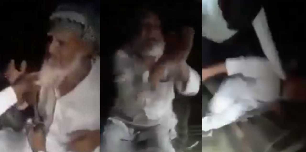 Indian Fanatics Viciously Beat Elderly Muslim Man – Shaves His Beard As He Pleads For Mercy!