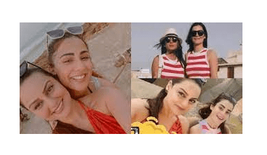 Ushna Shah & Juveria Abbasi Having Fun With Friends At Beach