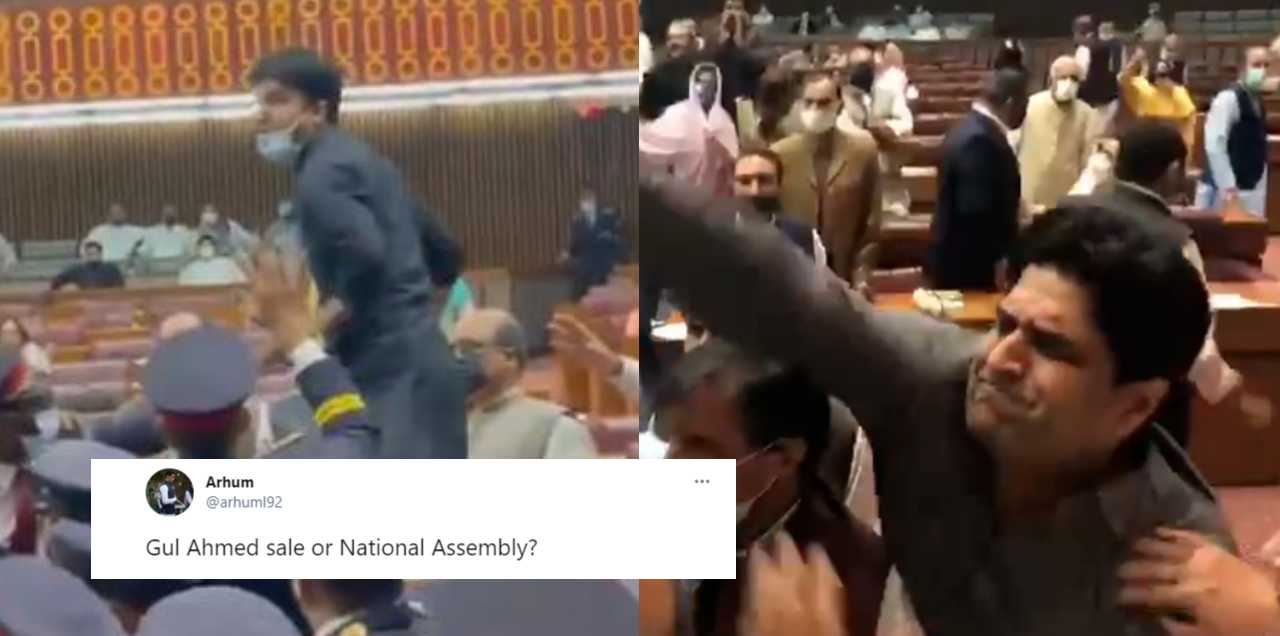 ‘WAR’ In NA After Govt & Opposition Hurl Abuses At Each Other But Murad Saeed Steals The Show