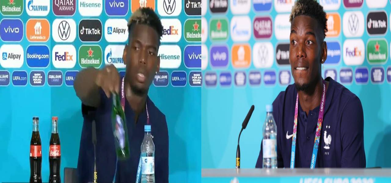 “Say No To Alcohol”-Paul Pogba Removes Heinekens Beer Bottle
