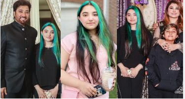 Javeria Saud Daughter under Criticism after Dyeing Colorful Hair