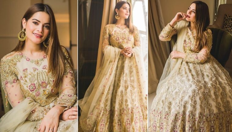 Bride To Be Minal Khan Plays Her Desi Look in a Beige Attire