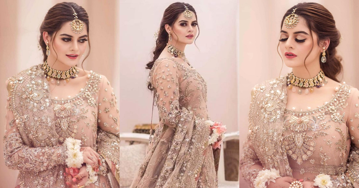 Minal Khan Looks Gorgeous in her Latest Bridal Shoot for Royli Salon