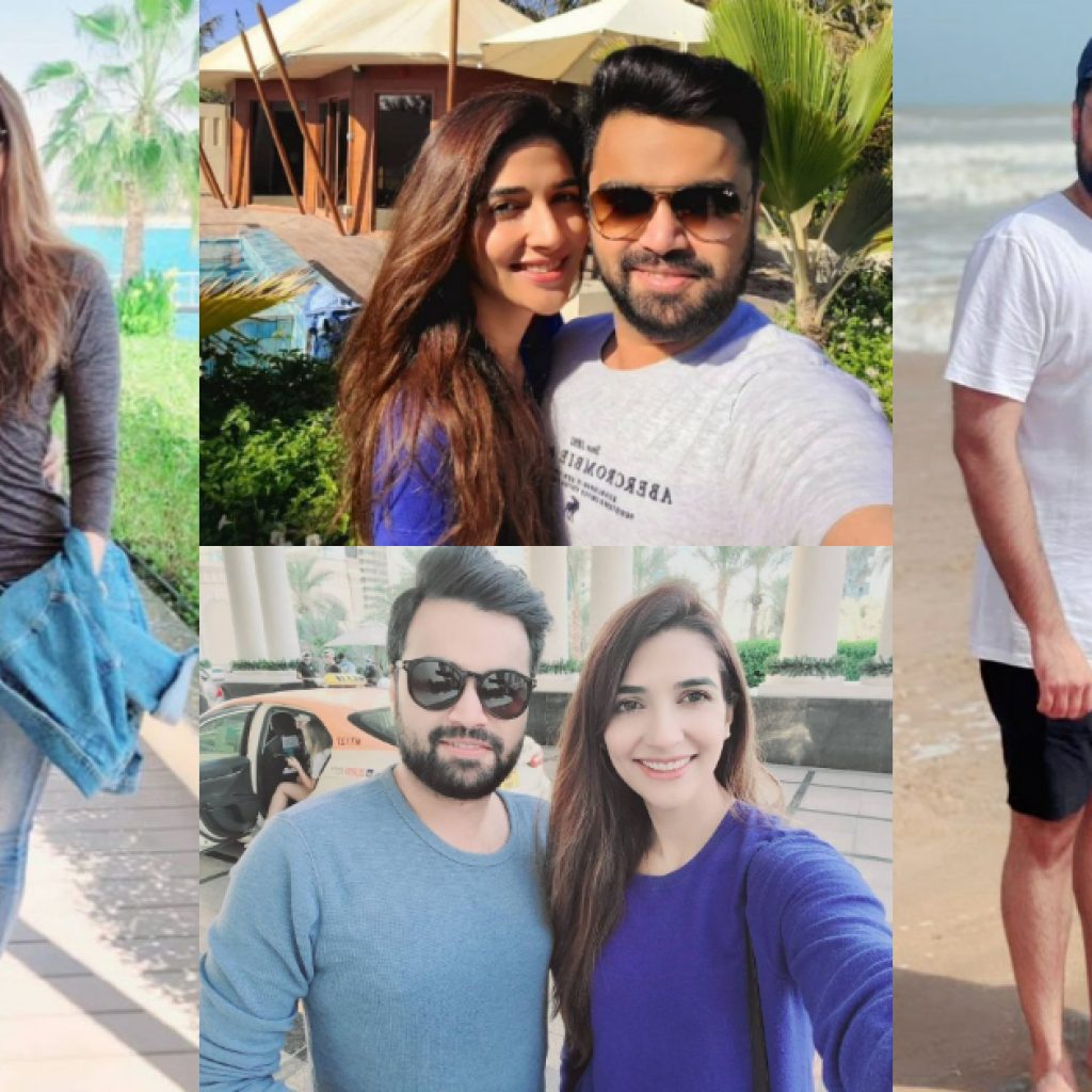 actress-rabab-hashim-with-her-husband-at-beach