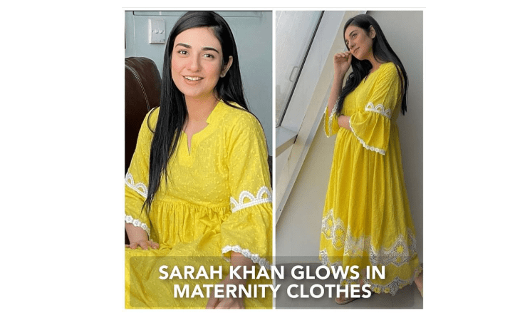 Mommy To Be Sarah Khan Glows In Maternity Clothes