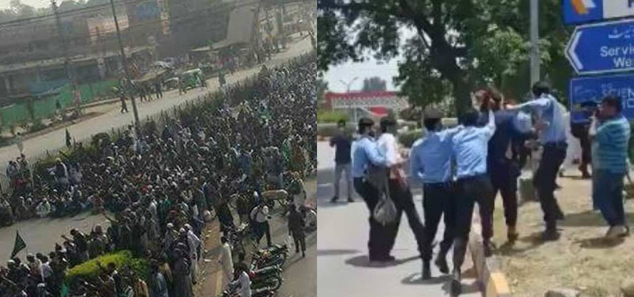 students protest islamabad