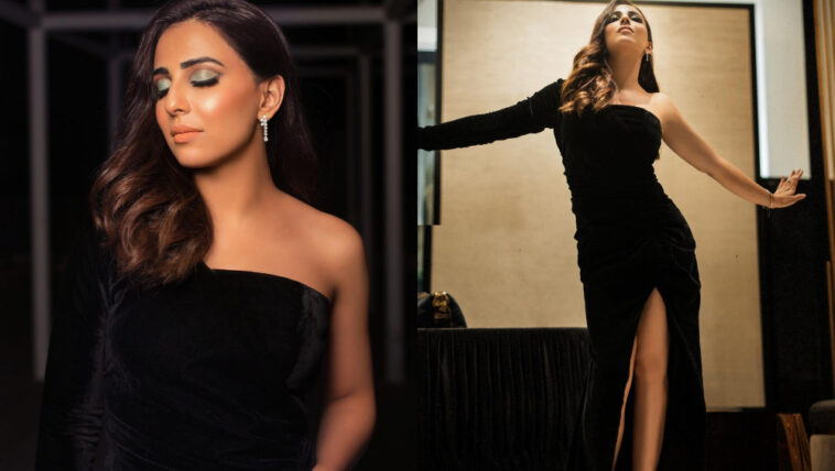 Ushna Shah Bold Black Dress Internet Mock Her With Parizaad