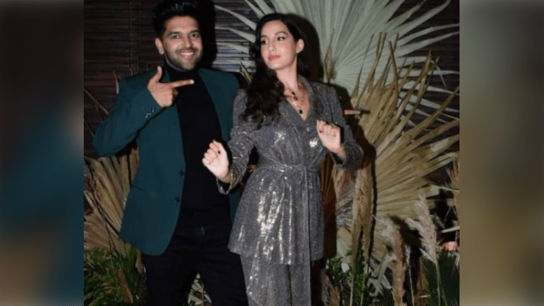 Nora Fatehi and Guru Randhawa Spotted At Song Launch