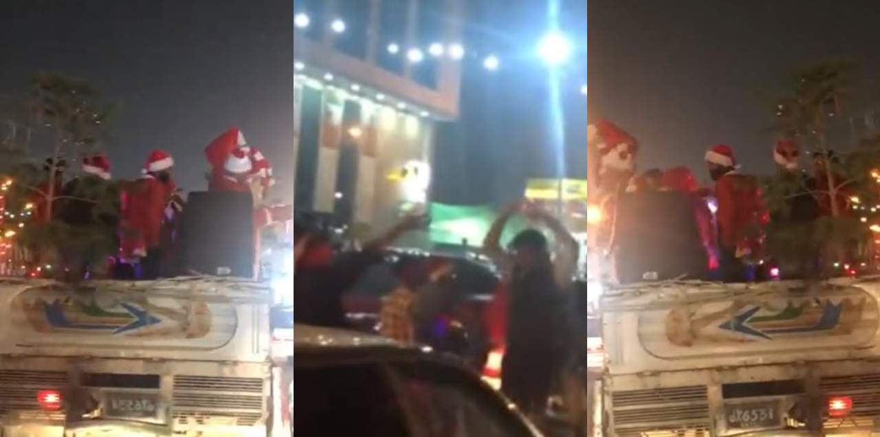 WATCH: Christmas Spirit Found In Karachi With A Santa Float On Christmas Eve After A Long Time