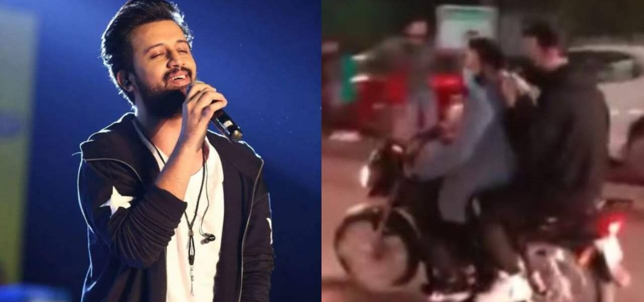 Atif Aslam on motorbike