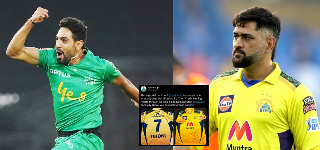 Fulfilled His Promise! Haris Rauf Receives MS Dhoni’s CSK Jersey