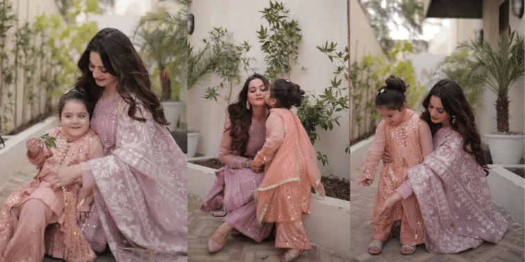 Aiman Muneeb and Baby Amal Rock Cute Pastel Outfits