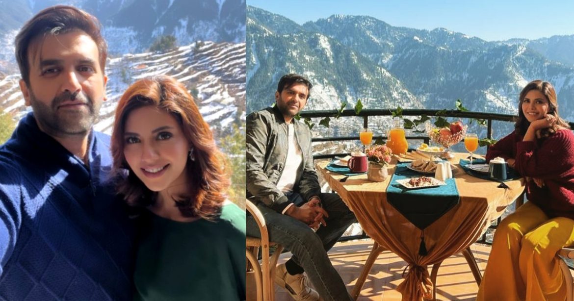 Beautiful Clicks of Sunita Marshal with Husband Hassan from Nathiagali