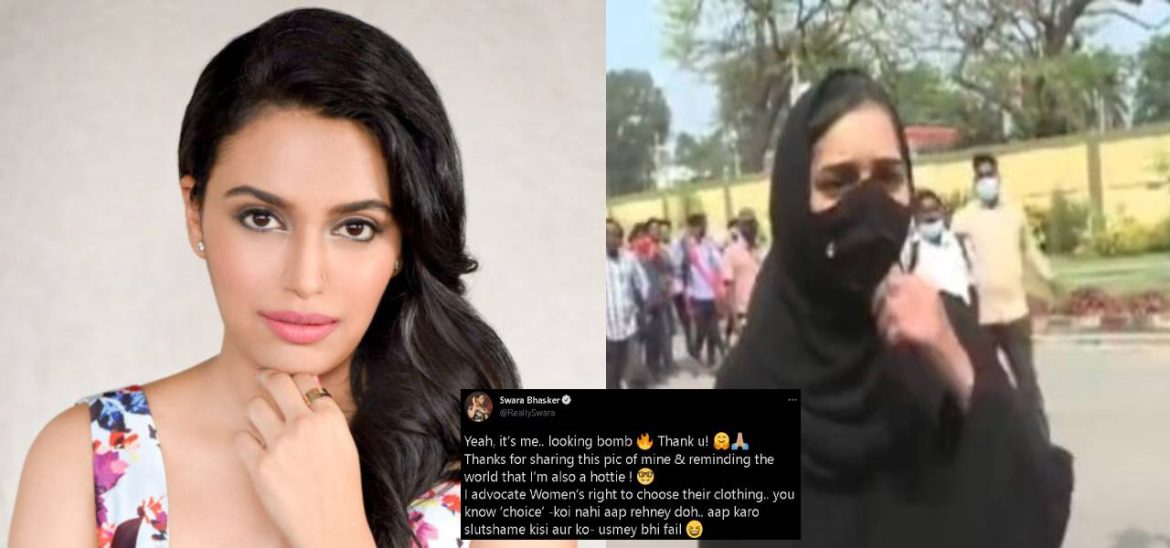 ‘I Advocate Women’s Right’ – Swara Bhaskar Slams Netizens For Supporting burqa-clad Indian student