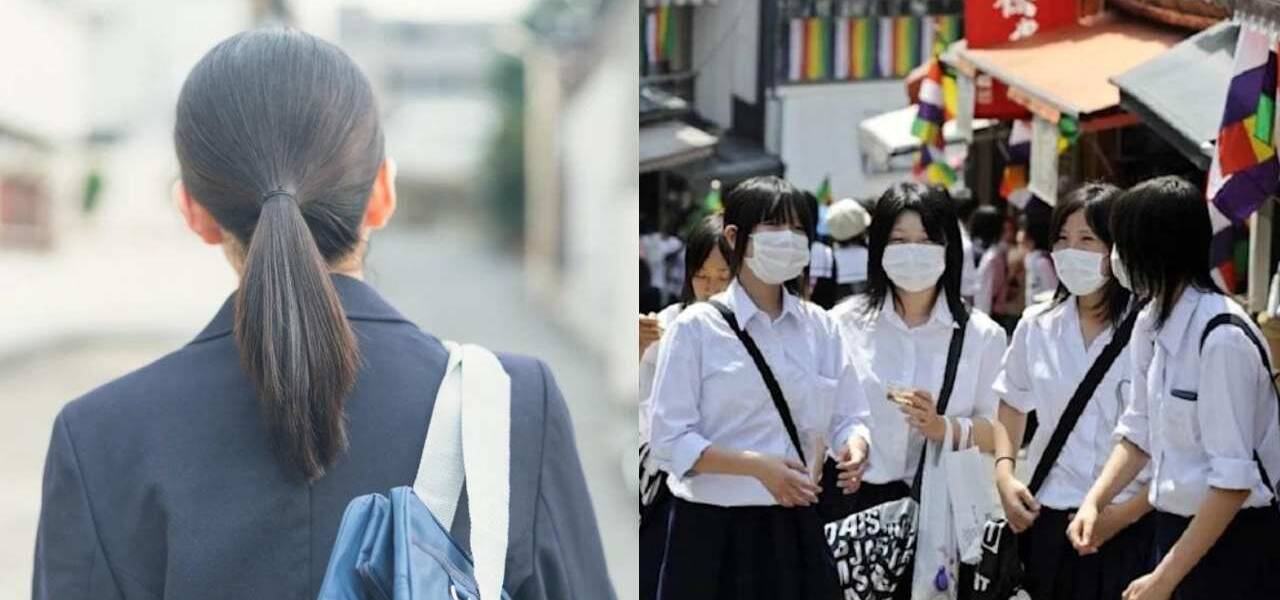 japan schools ban ponytails