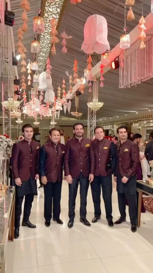 Saleem Sheikh with his Beautiful Daughters at a Family Wedding