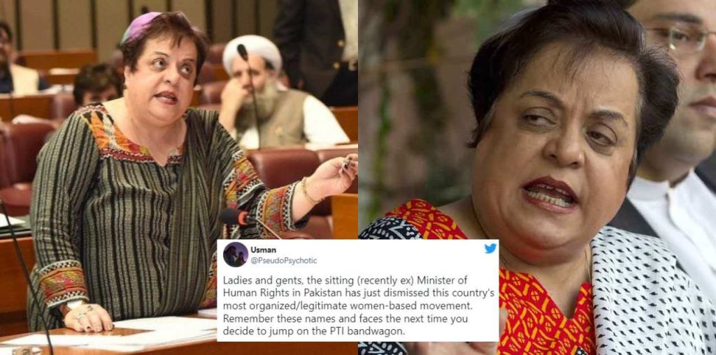 netizens-school-shireen-mazari-for-calling-aurat-march-‘foreign-funded’-over-its-political-stance