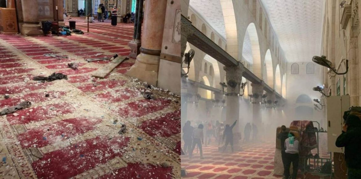 Over 150 Palestinians Injured After Israeli Forces Raid Al-Aqsa Mosque During Fajr Prayers