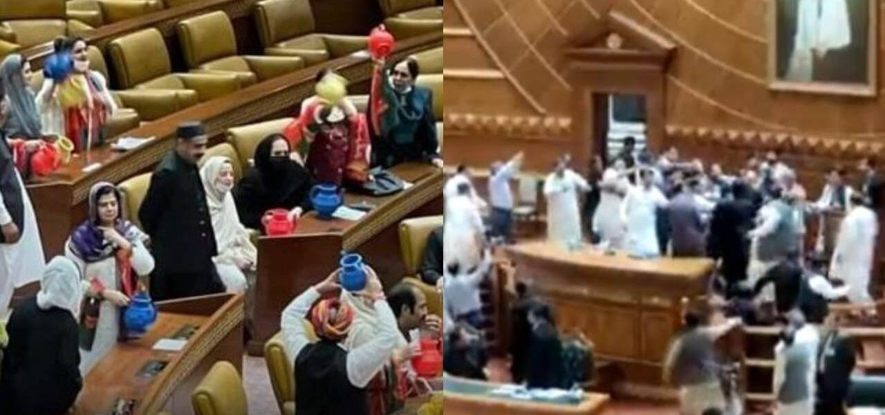 WATCH: PTI Members Throw 'Lotas' At Opposition Benches & Chant 'Lota' In Punjab Assembly