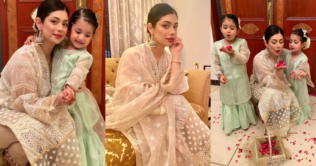 actress-sidra-batool’s-beautiful-eid-pictures-with-daughter