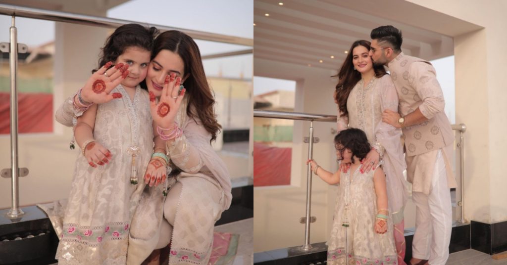 aiman-khan-and-muneeb-butt-with-her-daughter-amal-–-eid-day1-pictures