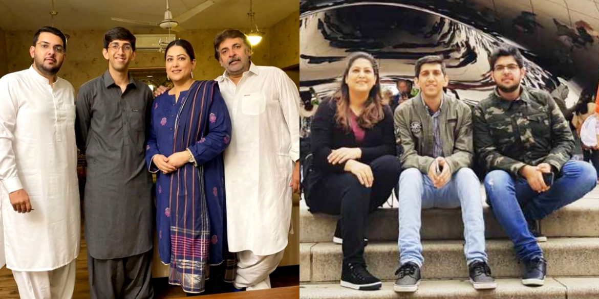 Fazila Qazi and Qaiser Khan with Their Sons – Beautiful Clicks