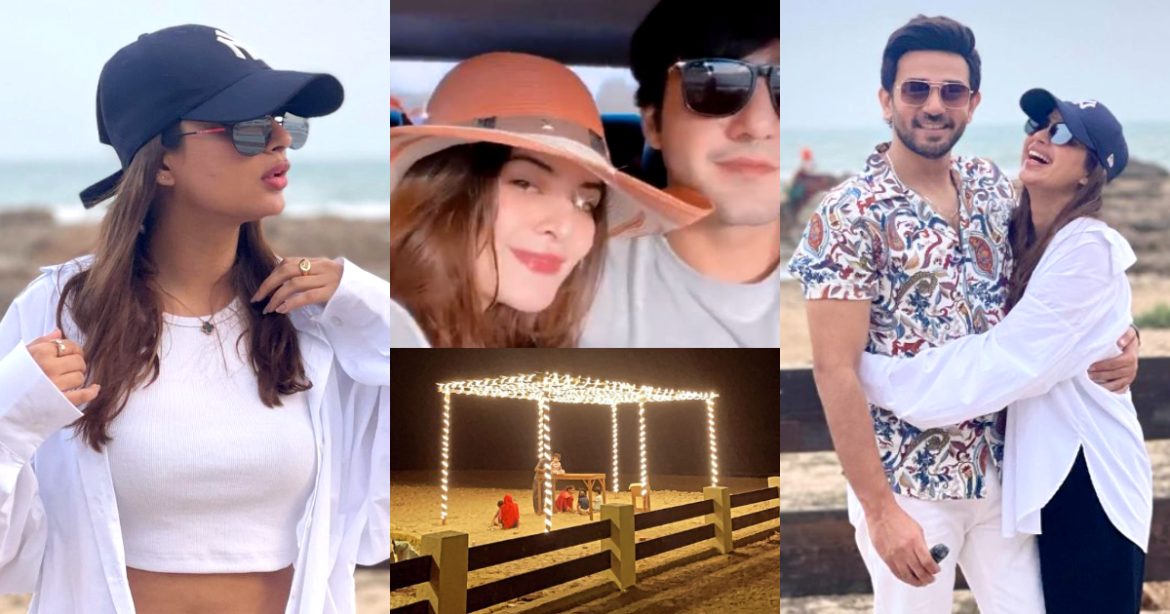 Saboor And Ali Ansari’s Beach Party With Friends – Pictures