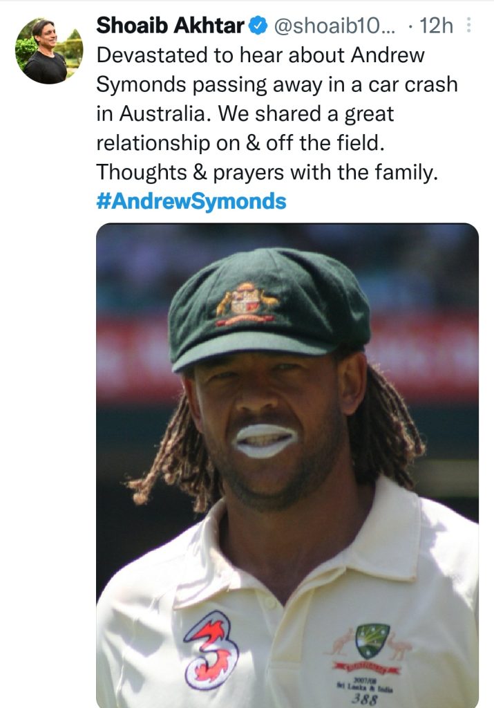 Pakistani Cricketers React To Tragic Death Of Andrew Symonds