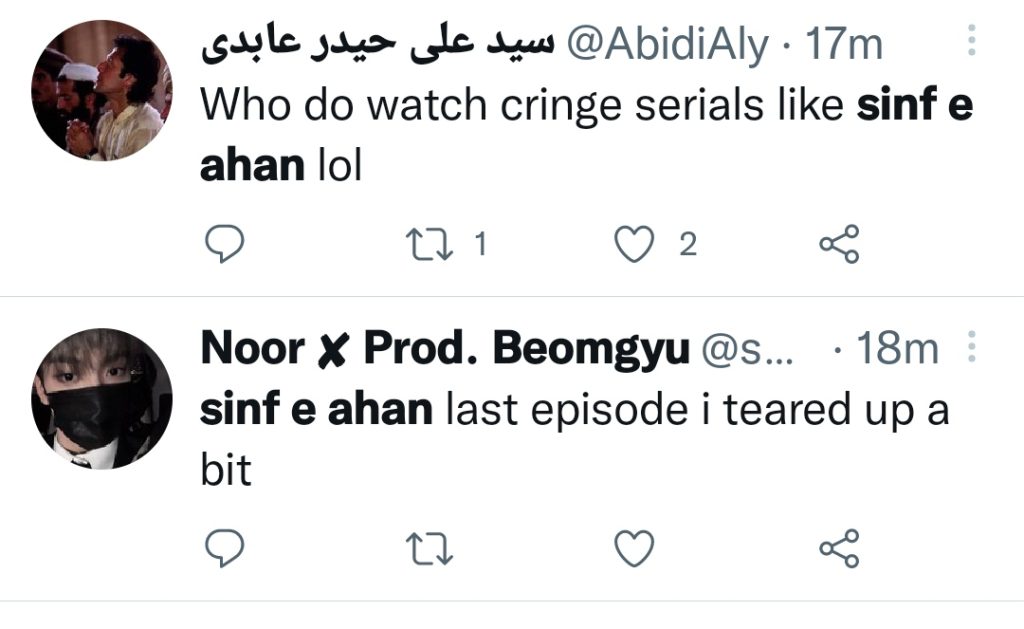 Drama Serial Sinf E Aahan Last Episode Public Reaction