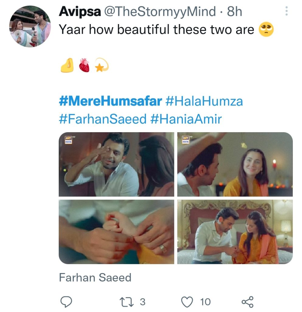 Fans Are Loving Hania Aamir & Farhan Saeed's Romance in Mere Humsafar