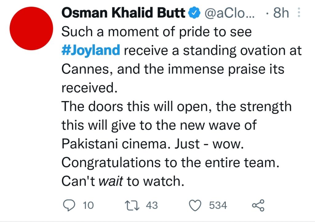 Pakistani Film Joyland Team Got Emotional On Receiving Standing Ovation at Cannes