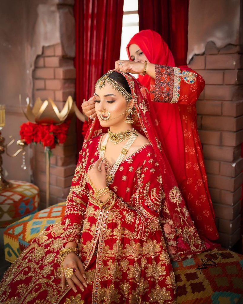 Nimra Khan Looks Gorgeous In Latest Bridal Shoot