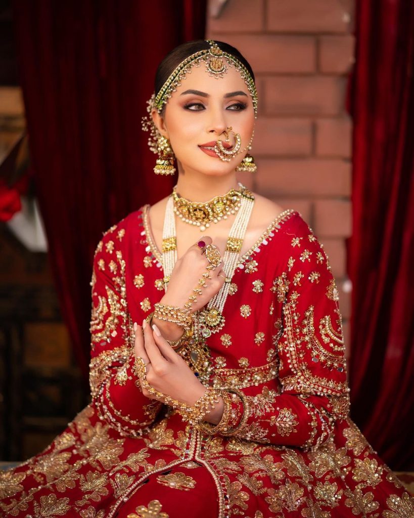 Nimra Khan Looks Gorgeous In Latest Bridal Shoot