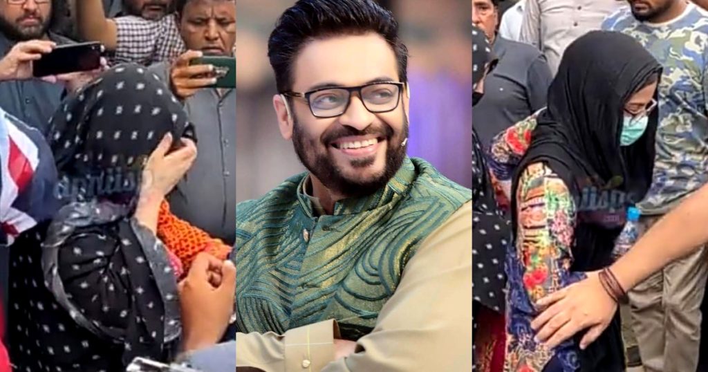 aamir-liaquat’s-daughter-and-ex-wife-bushra-visited-his-house