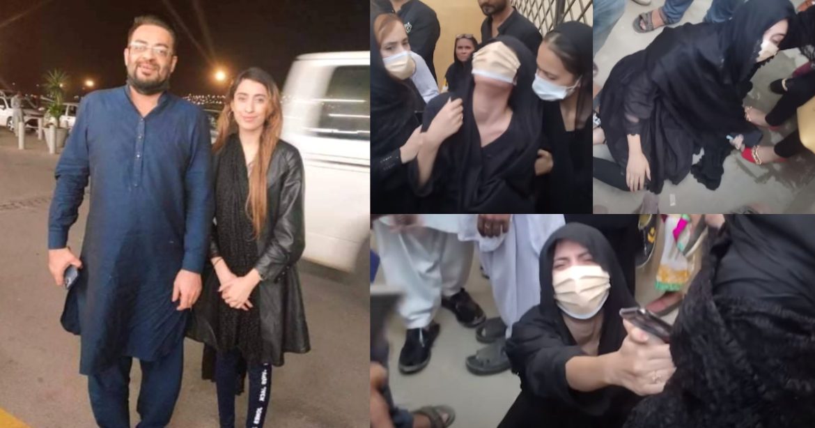 Aamir Liaquat’s Rumored Wife Hania Khan’s Emotional Reaction on His Funeral