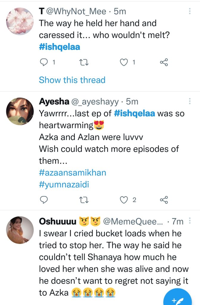 Ishq E Laa Last Episode Applauded by Public