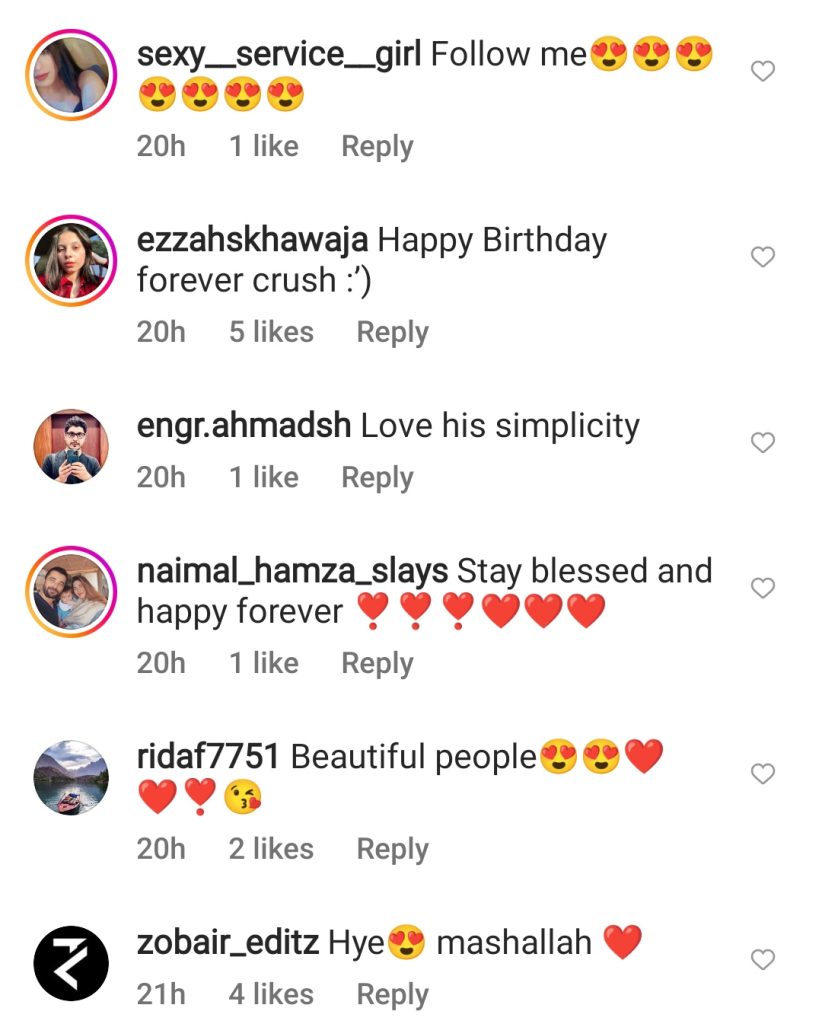 Naimal Khawar's Romantic Birthday Wish for Husband Hamza Ali Abbasi