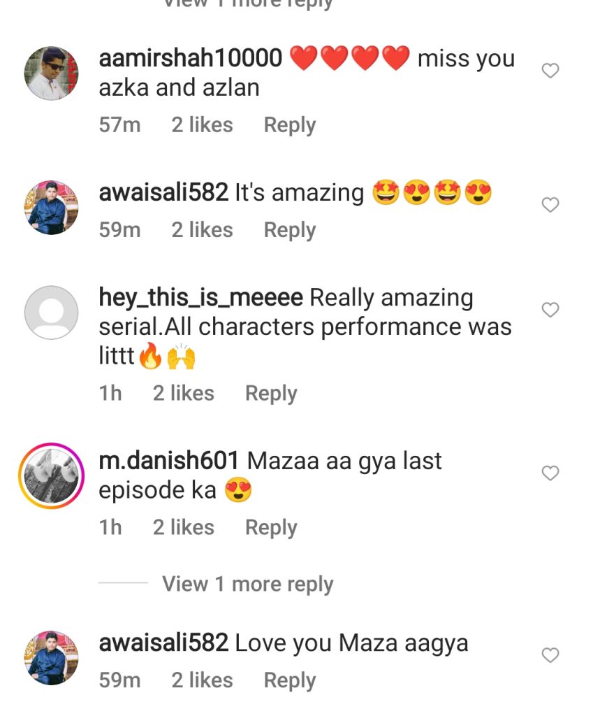 Ishq E Laa Last Episode Applauded by Public