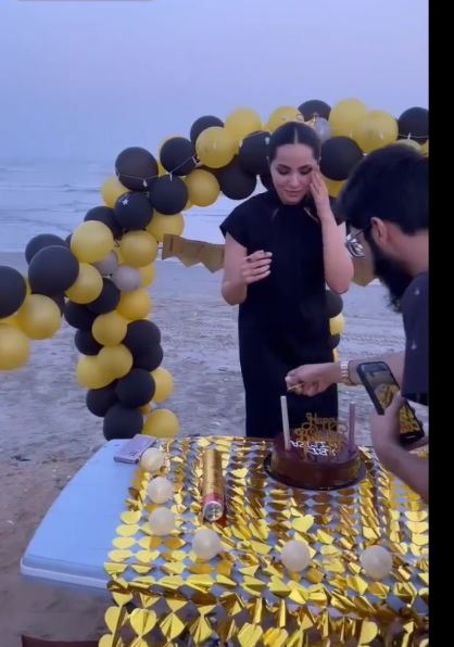 Nimra Khan's Birthday Celebration At Beach