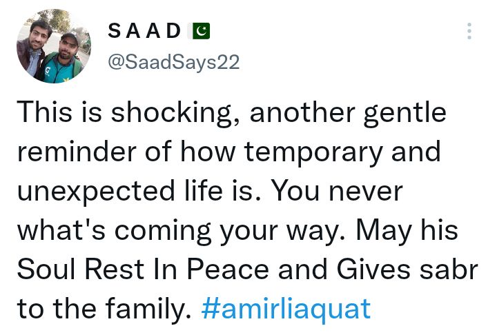 Public Reacts To Aamir Liaquat's Sudden Demise