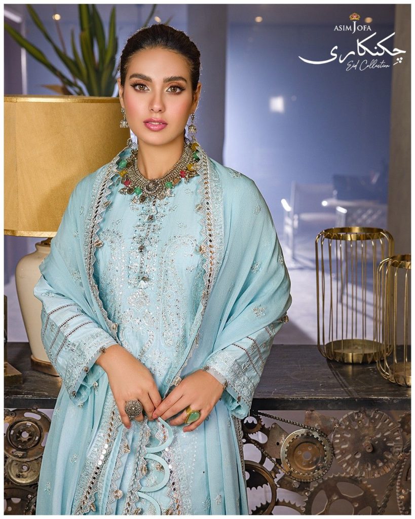 Iqra Aziz Shines In Asim Jofa Chikankari Eid Collection