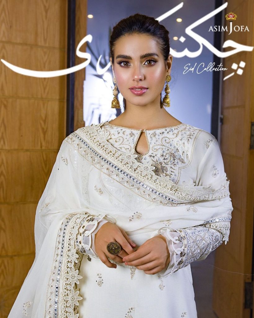 Iqra Aziz Shines In Asim Jofa Chikankari Eid Collection