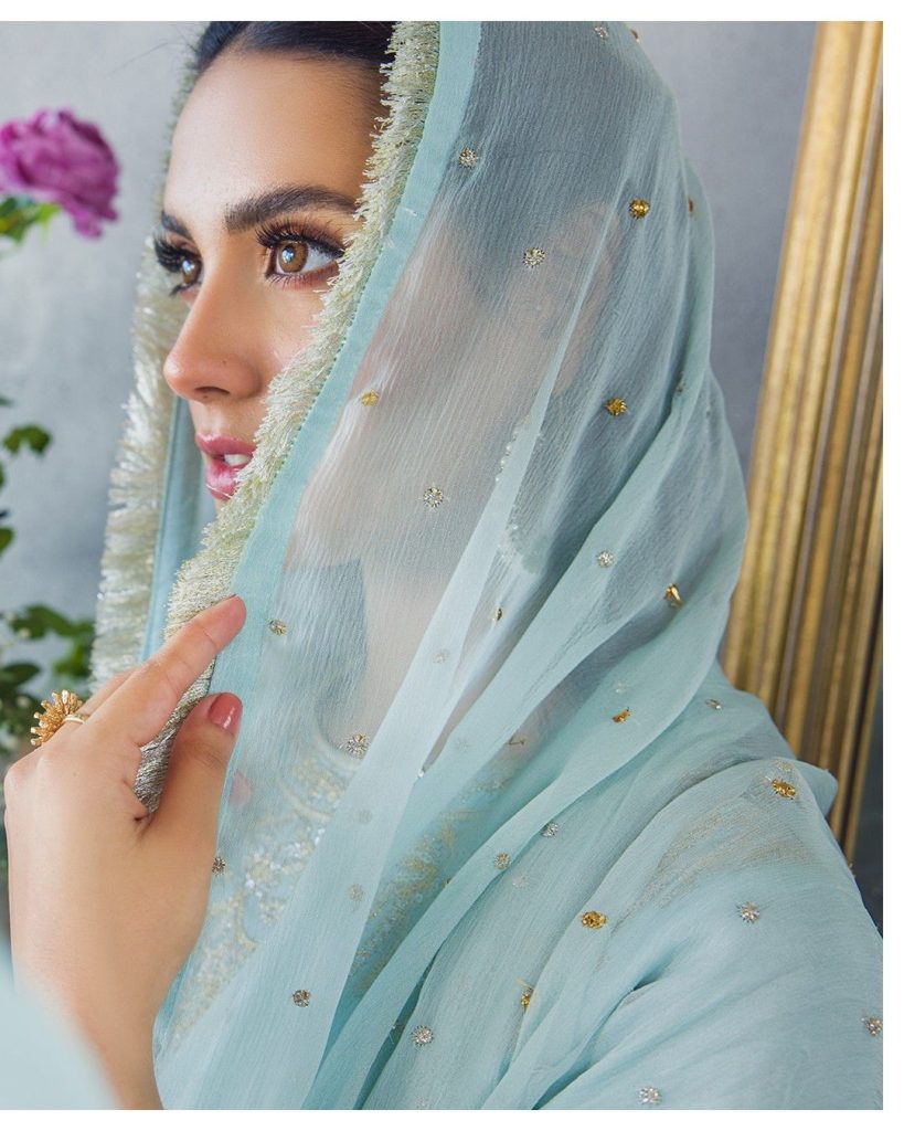 Iqra Aziz Shines In Asim Jofa Chikankari Eid Collection