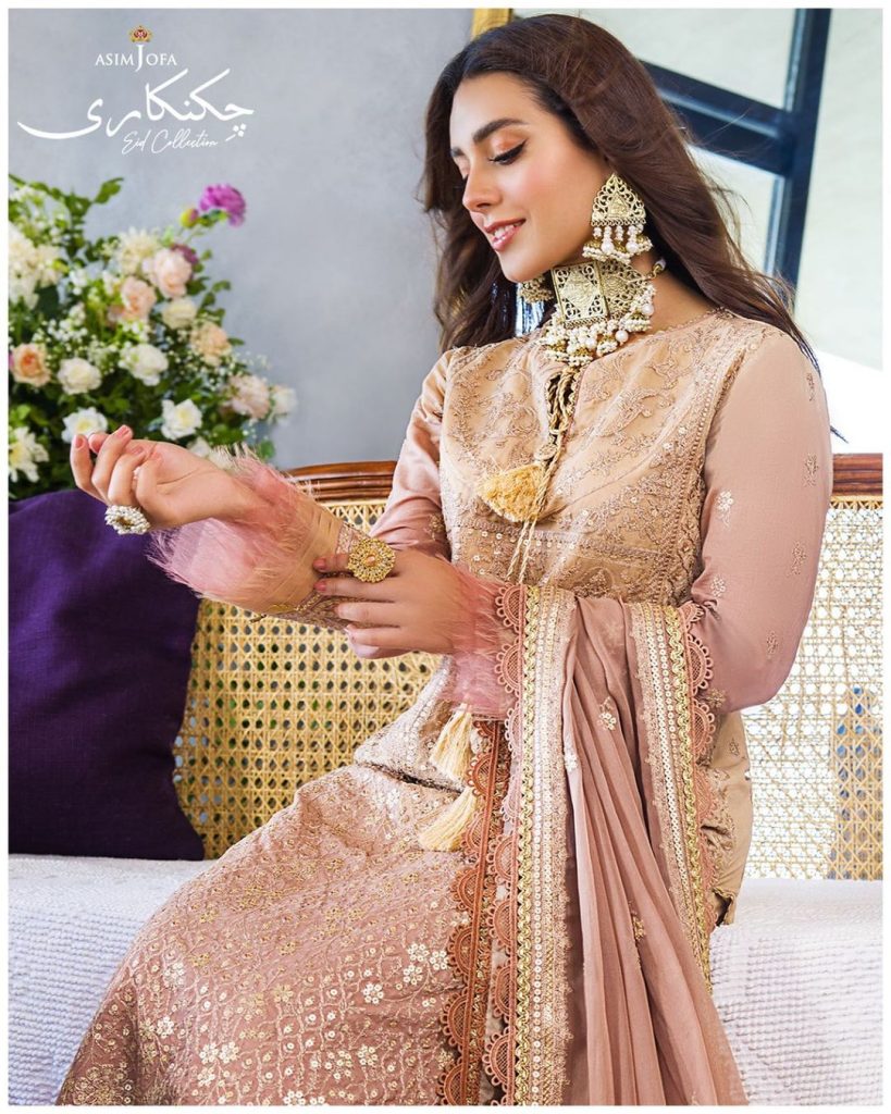 Iqra Aziz Shines In Asim Jofa Chikankari Eid Collection