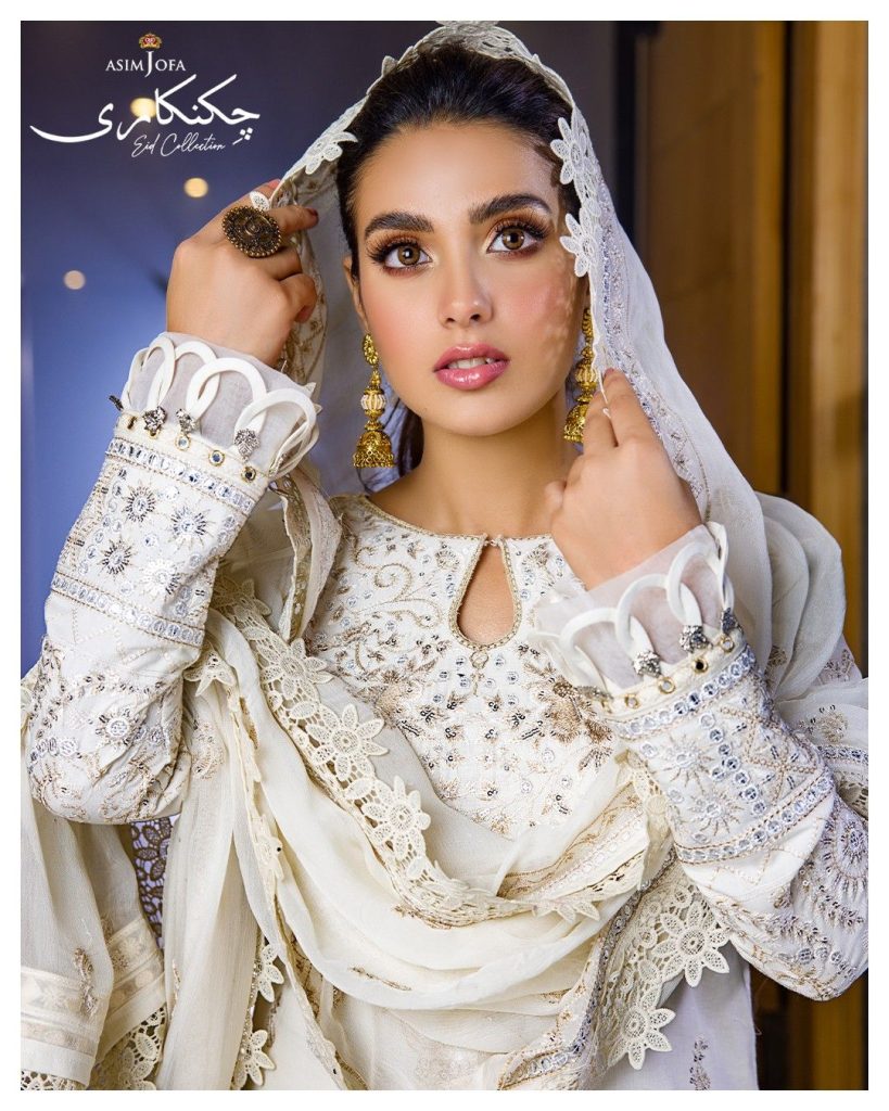 Iqra Aziz Shines In Asim Jofa Chikankari Eid Collection