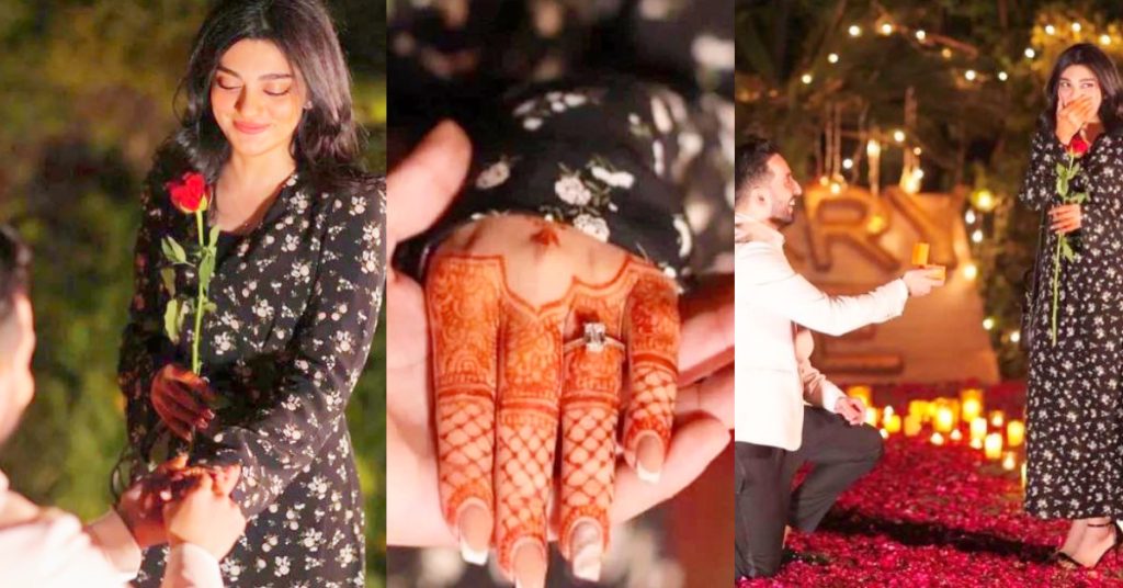 Sarah Khan’s Sister Aisha Khan’s Romantic Proposal Pictures