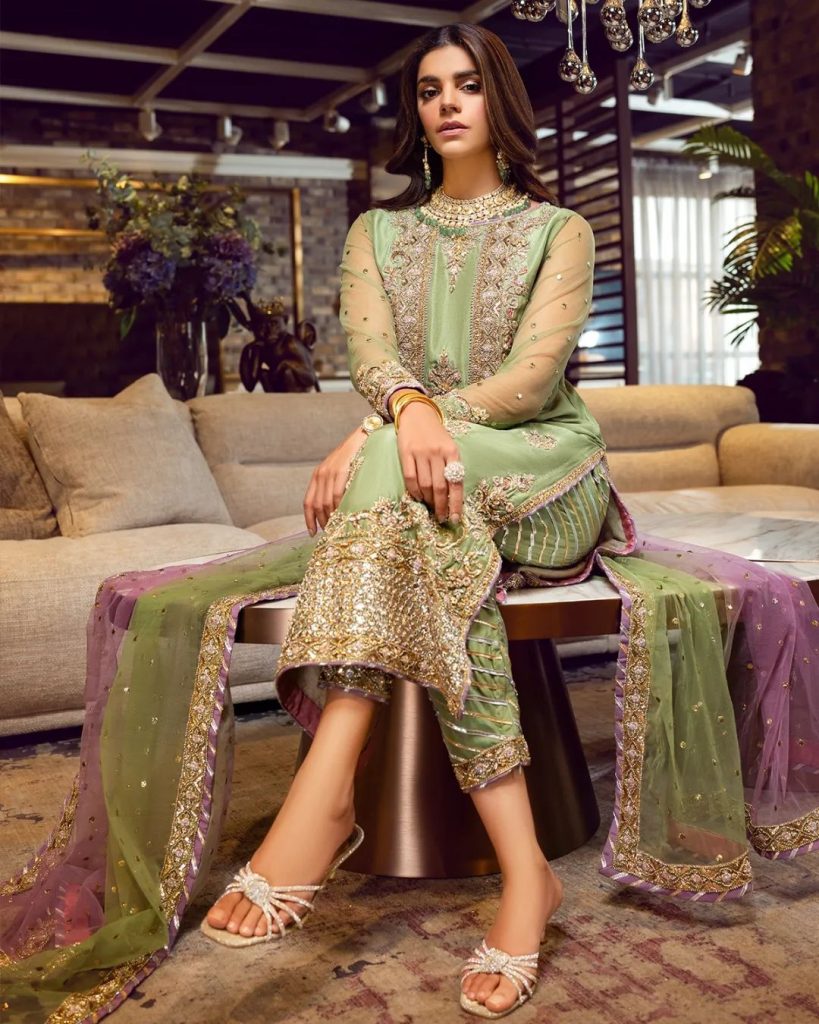 Sara Rohale Asghar's Latest Wedding Collection Featuring Sanam Saeed