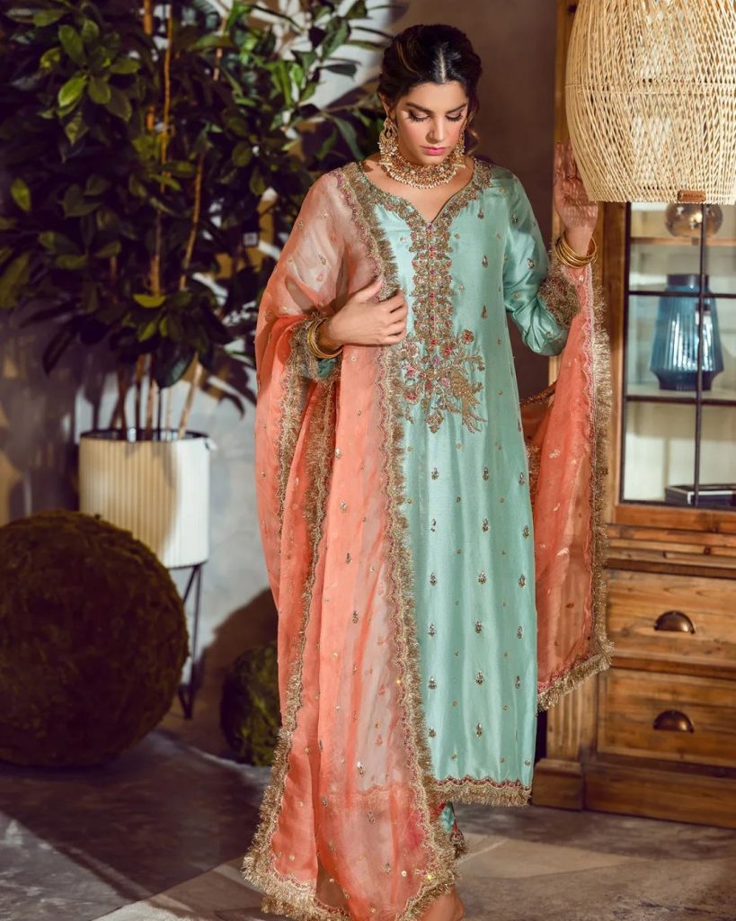 Sara Rohale Asghar's Latest Wedding Collection Featuring Sanam Saeed